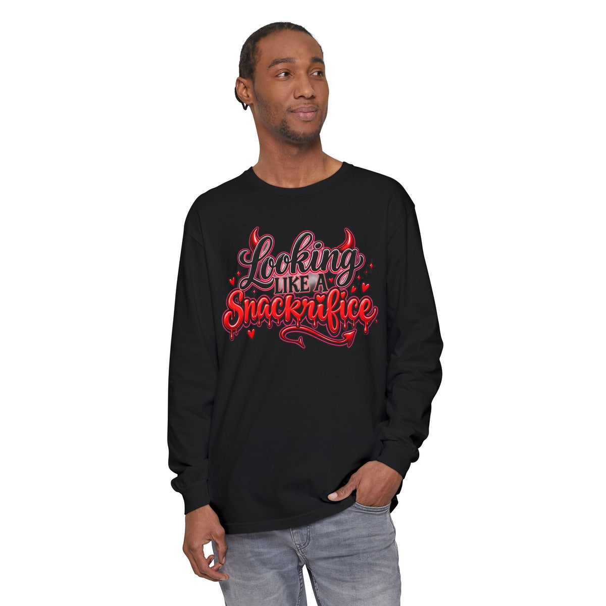 Locking Like a Snackrifice Devil Valentine Long Sleeve T-Shirt