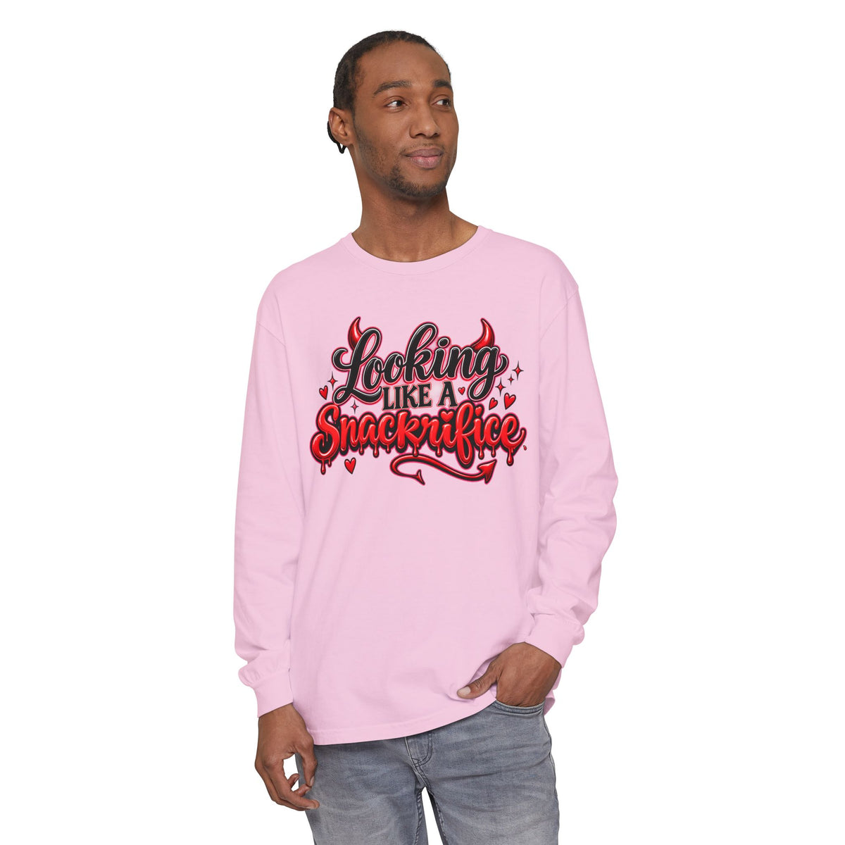 Locking Like a Snackrifice Devil Valentine Long Sleeve T-Shirt