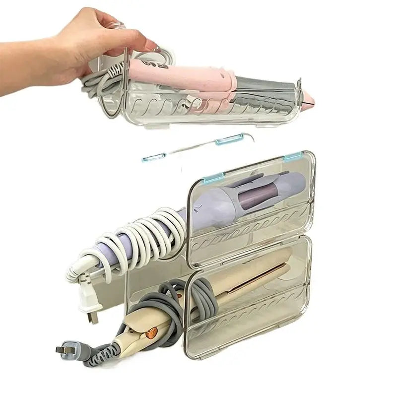 Clear Scratch Resistant Hair Styling Tool Storage Rack Stackable Curling Iron Holder for Salon Home Bathroom Vanity