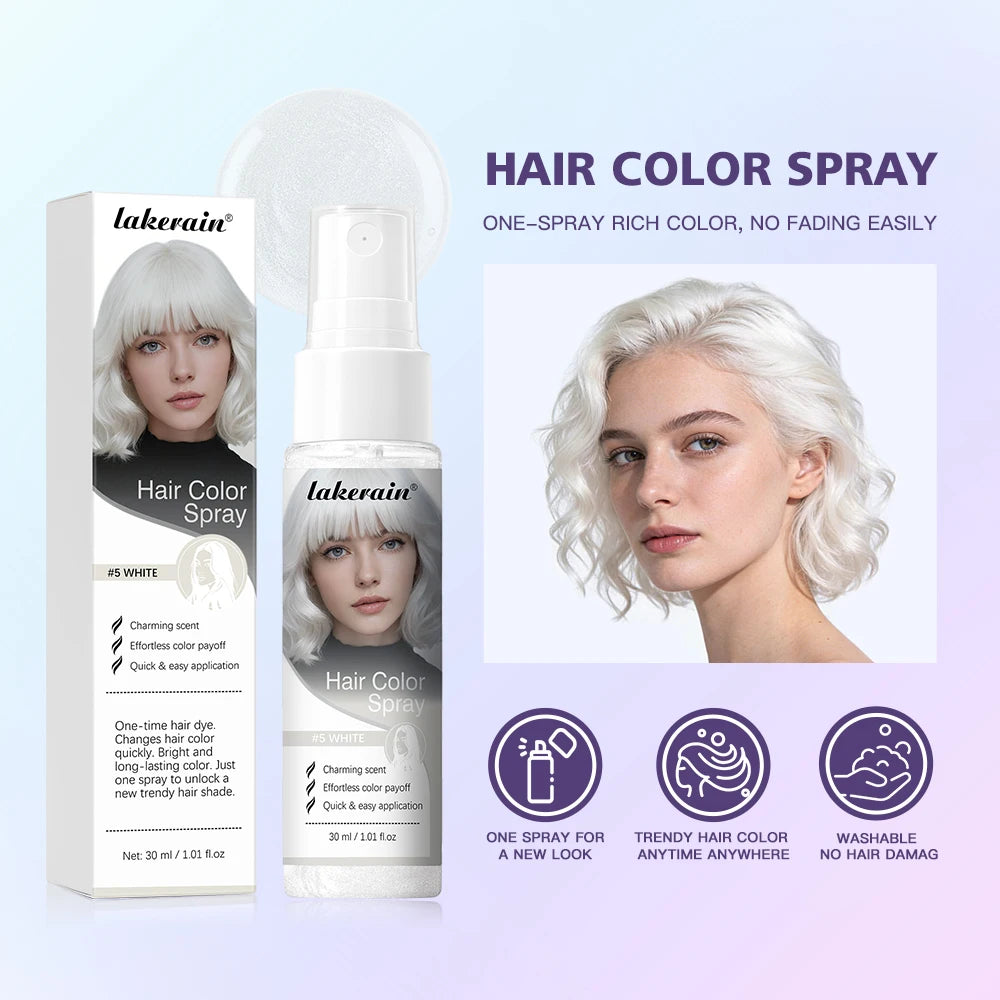 Temporary Hair Color Spray One-Time Hair Dyeing Instant Hair Salon Multi Color Hair Dye Makeup Chalk Washable DIY Party Styling