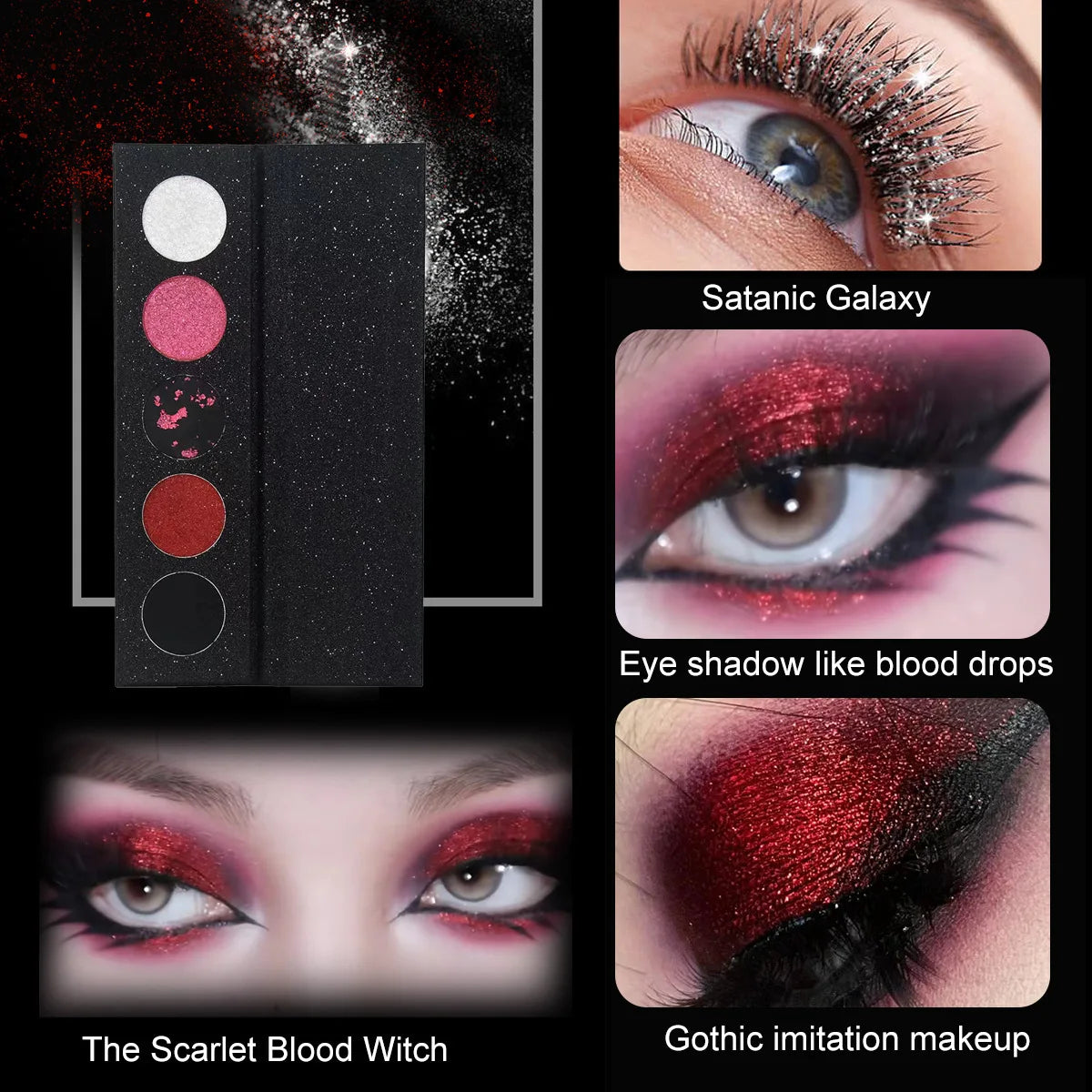 Glitter Dark Eyeshadow Palette Matte Makeup For Women New Beauty Long Lasting Waterproof Sweat Proof Eye Shadow Stage Cosmetics