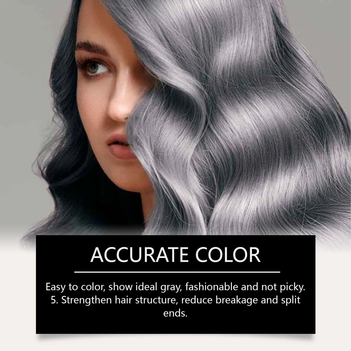 Silver Gray Hair Color Spray Long Lasting Color Gentle Formula Easy Application For Quick Styling Fashion Hair Dye Mist