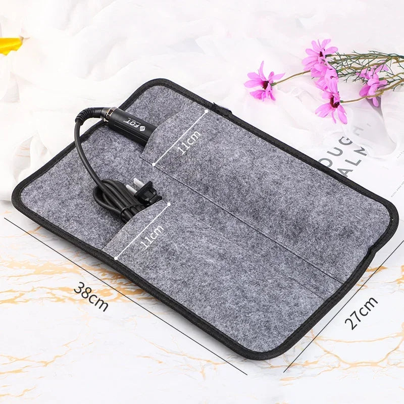 Hair Straightener Storage Bag Curling Iron Carrying Case Heat-Resistant Hair Curler Storage Curling Iron Organizer Iron Pouch