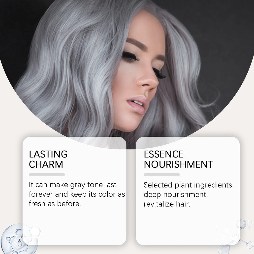 Silver Gray Hair Color Spray Long Lasting Color Gentle Formula Easy Application For Quick Styling Fashion Hair Dye Mist