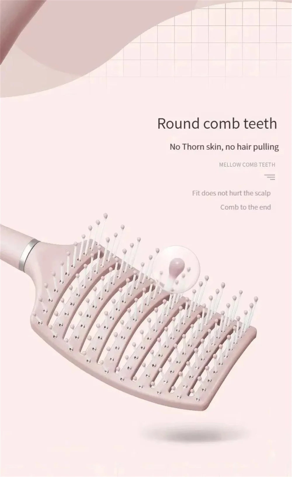 Air Bag Hair Brush,Massage Anti Static Hair Brush,Practical Care SPA Head Comb,Hair Care Tool for Curly Straight Coarse Hair