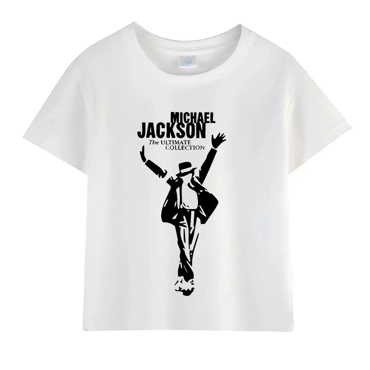 Kids Michael Jackson Rock N Roll T-Shirt Children's Fashion Crew Neck Top Summer Casual Clothes for Baby Boys/Girls