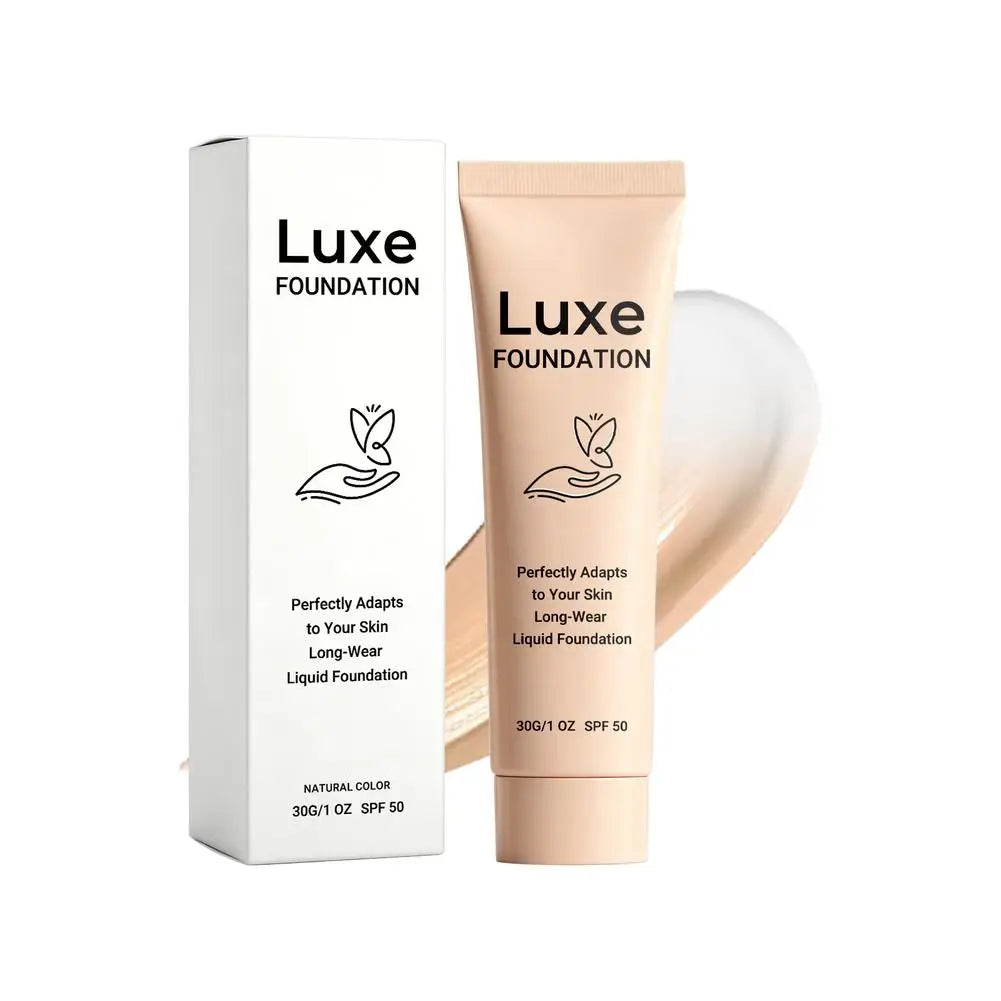 Color Changing Luxe Foundation SPF50 Sun Protection Skin Tone Matching Liquid Makeup Smooth Lightweight Long-Wear Face Cosmetic