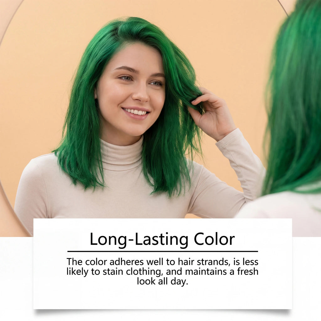 Temporary White / Green Hair Spray Fashion Bright Hair Styling Spray Light Non Stain Clothes Long Lasting Fresh Look Washable
