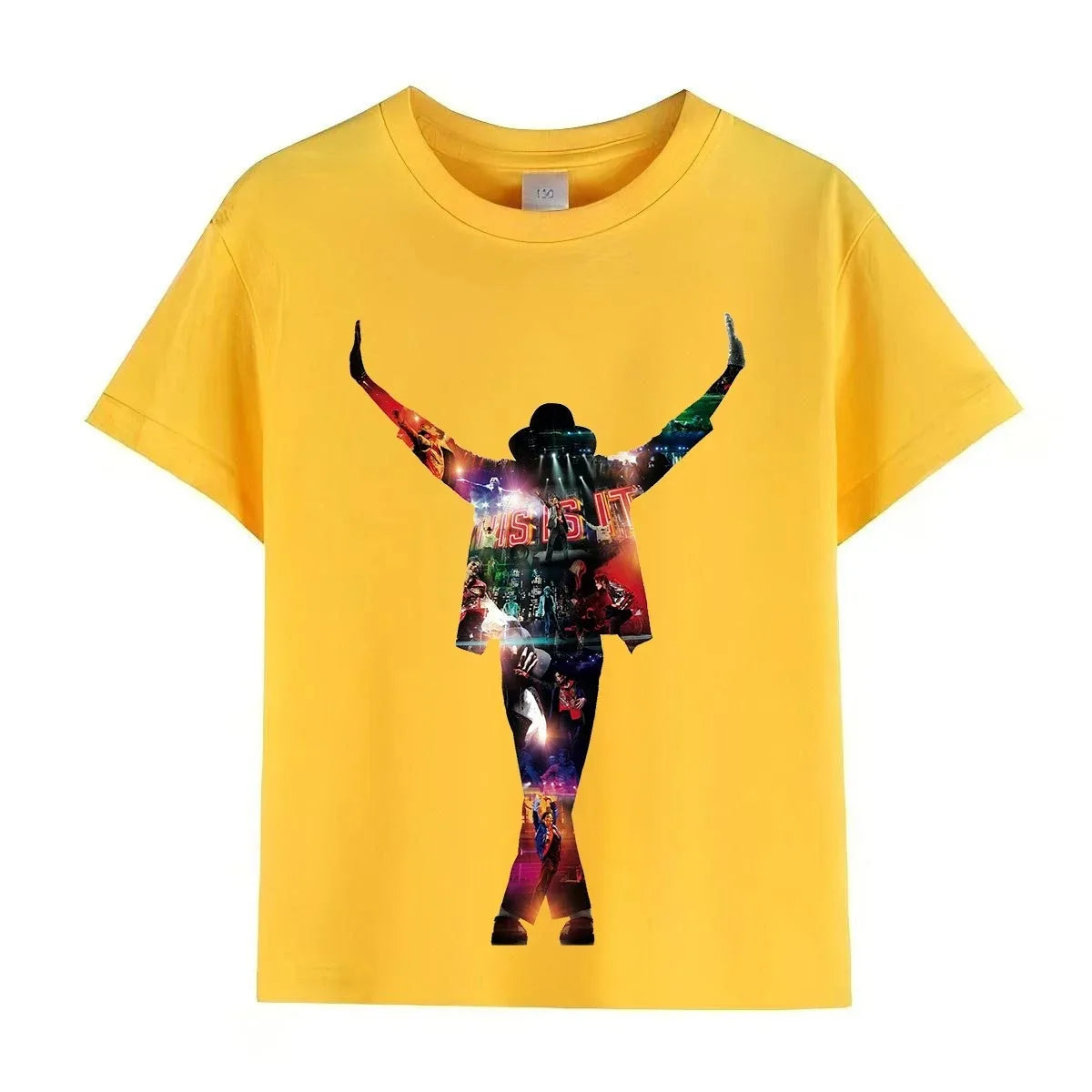 Kids Michael Jackson Rock N Roll T-Shirt Children's Fashion Crew Neck Top Summer Casual Clothes for Baby Boys/Girls