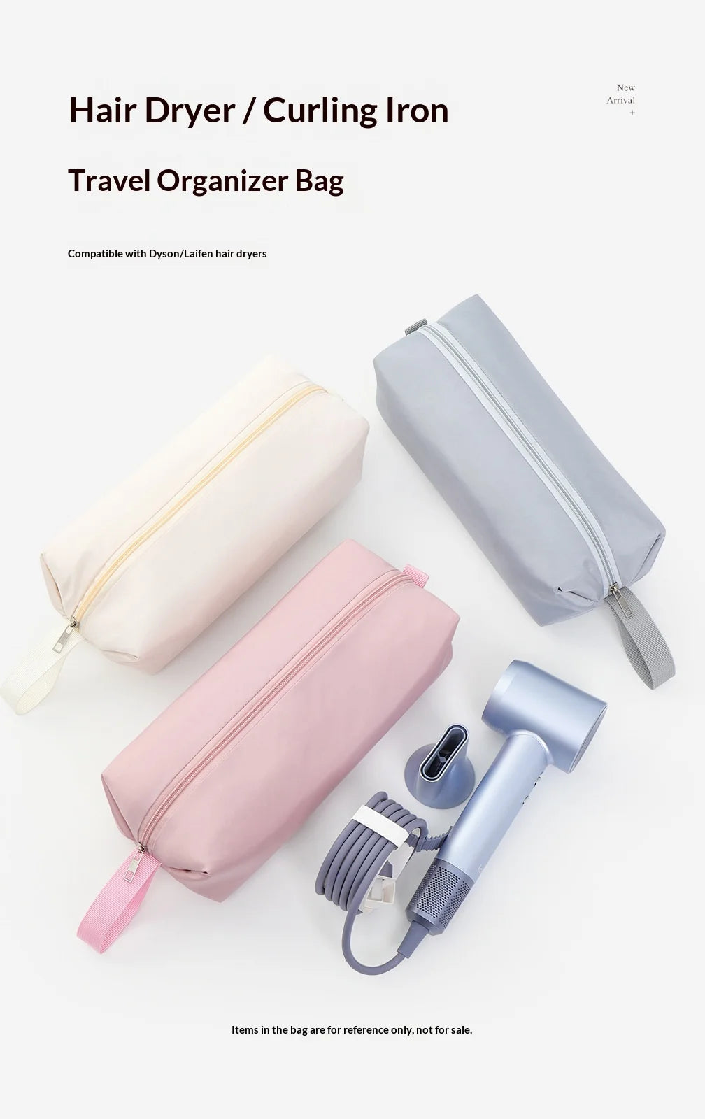 Portable Hair Dryer Straightener Storage Bag Heat Resistant Curling Iron Lightweight Travel Carrying Large Capacity Storage Bag