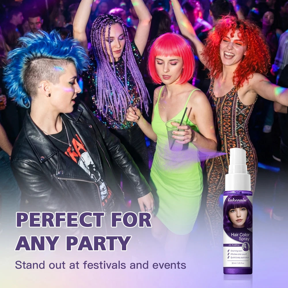 Temporary Hair Color Spray One-Time Hair Dyeing Instant Hair Salon Multi Color Hair Dye Makeup Chalk Washable DIY Party Styling
