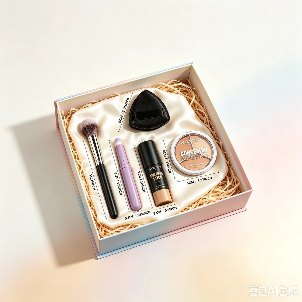 5 Pcs All-in-one Face Makeup Set Contour Stick Concealer Palette Face Sculpting Flawless Complexion Cosmetic Kit, Beginner