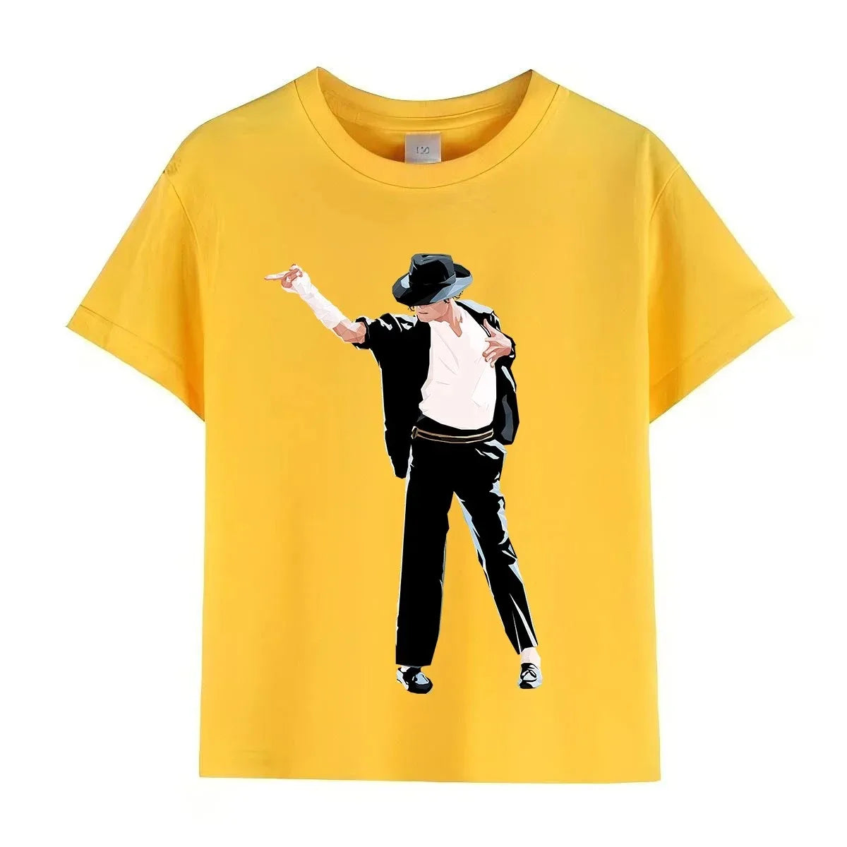 Kids Michael Jackson Rock N Roll T-Shirt Children's Fashion Crew Neck Top Summer Casual Clothes for Baby Boys/Girls