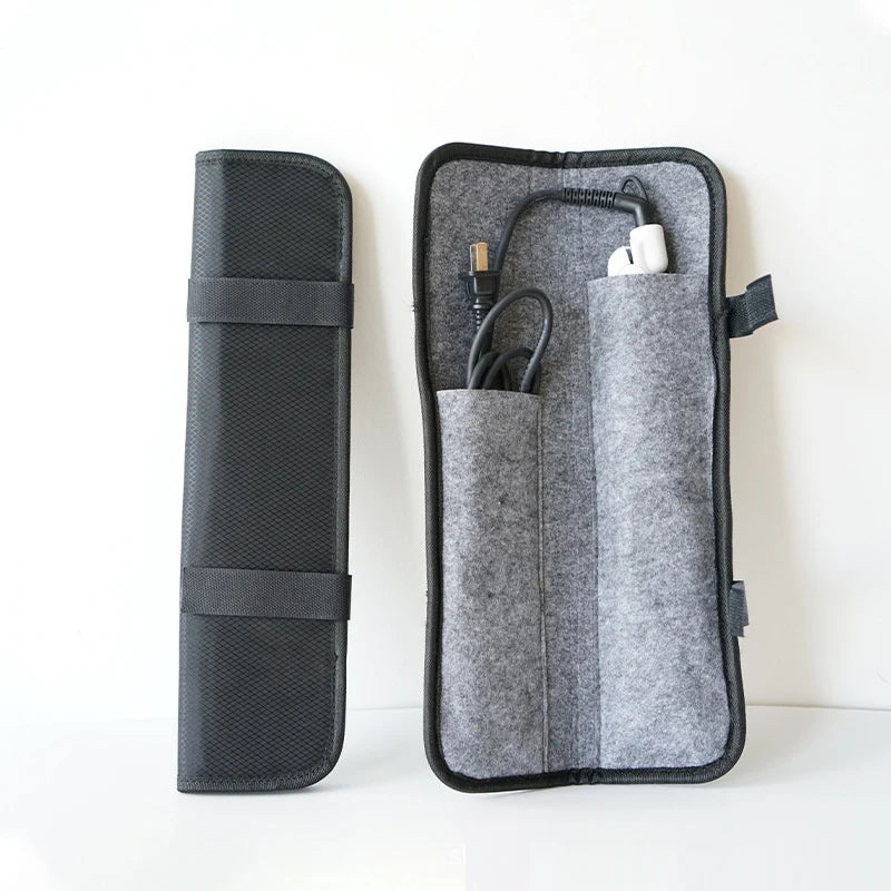 Hair Straightener Storage Bag Curling Iron Carrying Case Heat-Resistant Hair Curler Storage Curling Iron Organizer Iron Pouch