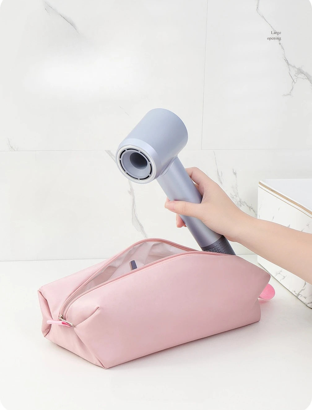 Portable Hair Dryer Straightener Storage Bag Heat Resistant Curling Iron Lightweight Travel Carrying Large Capacity Storage Bag