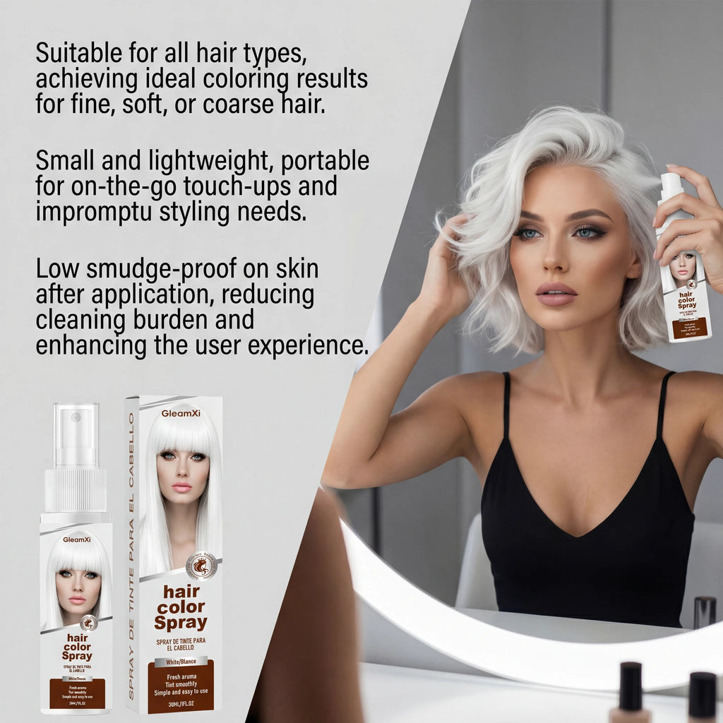Temporary White / Green Hair Spray Fashion Bright Hair Styling Spray Light Non Stain Clothes Long Lasting Fresh Look Washable