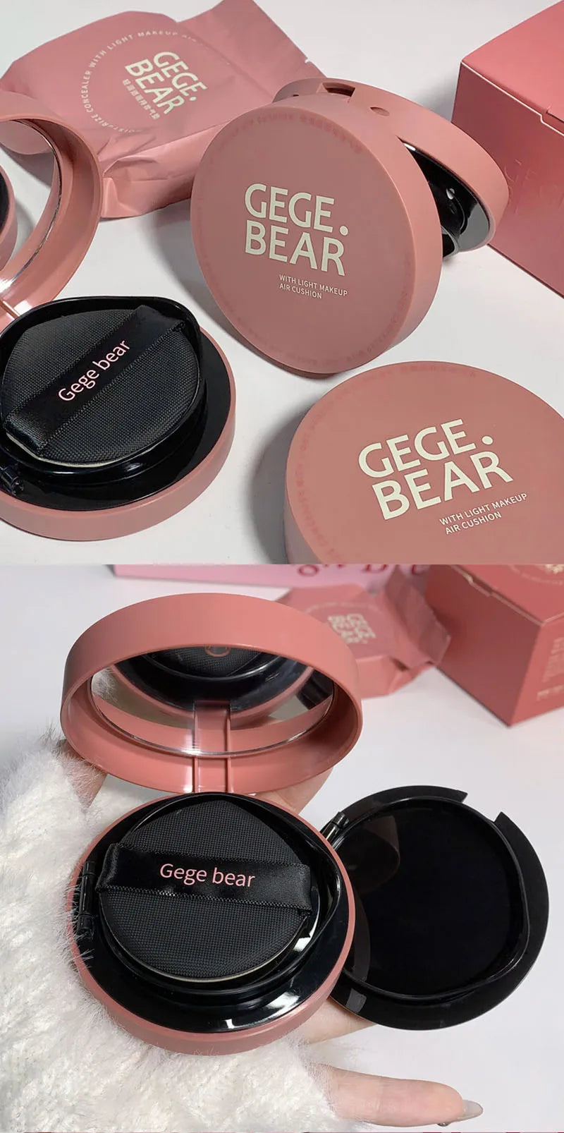 Moisturizing Concealer Air Cushion Compact Cream Skin Foundation Waterproof Brighten High Coverage Base Korean Makeup Cosmetics