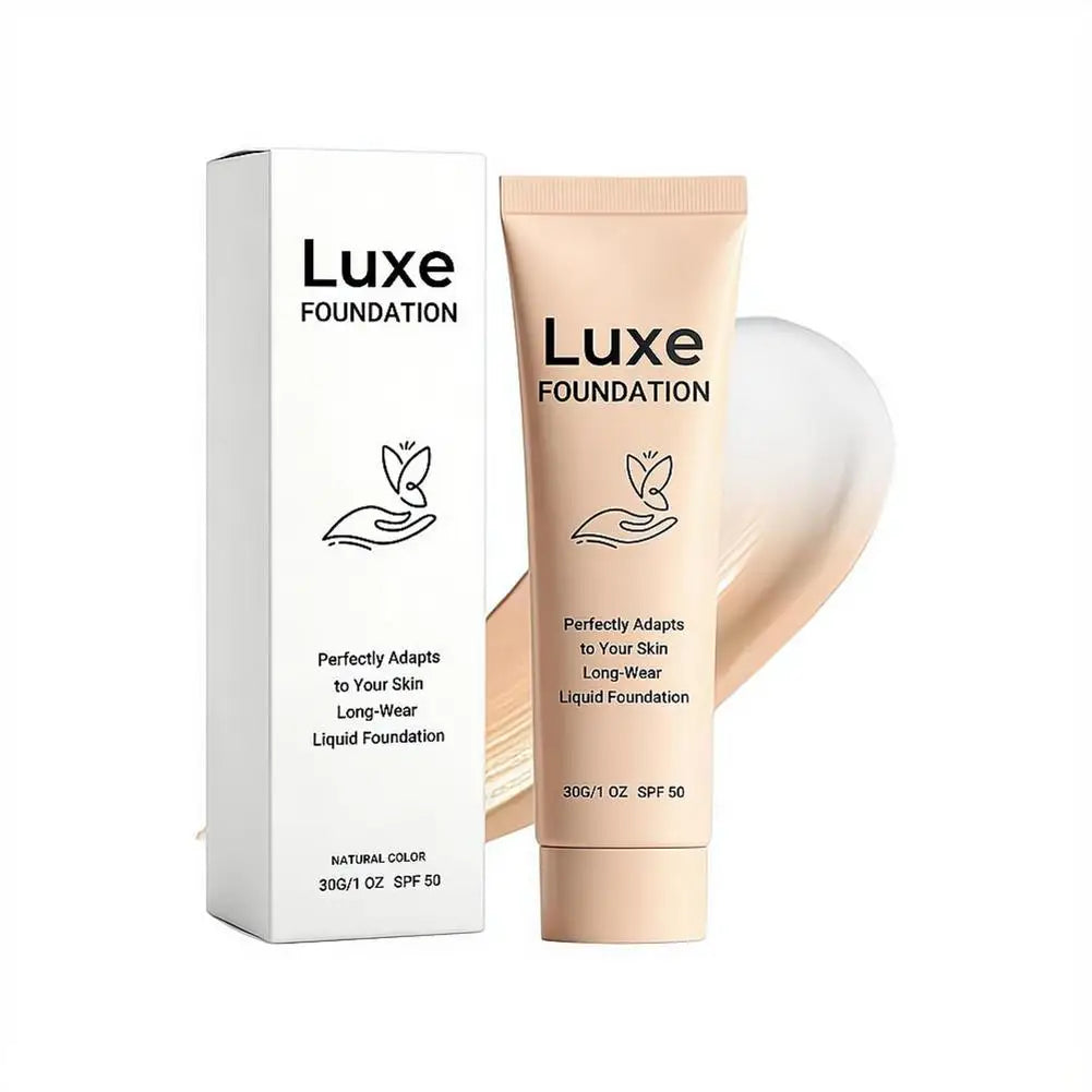 Color Changing Luxe Foundation SPF50 Sun Protection Skin Tone Matching Liquid Makeup Smooth Lightweight Long-Wear Face Cosmetic