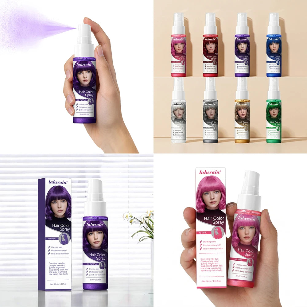 Temporary Hair Color Spray One-Time Hair Dyeing Instant Hair Salon Multi Color Hair Dye Makeup Chalk Washable DIY Party Styling