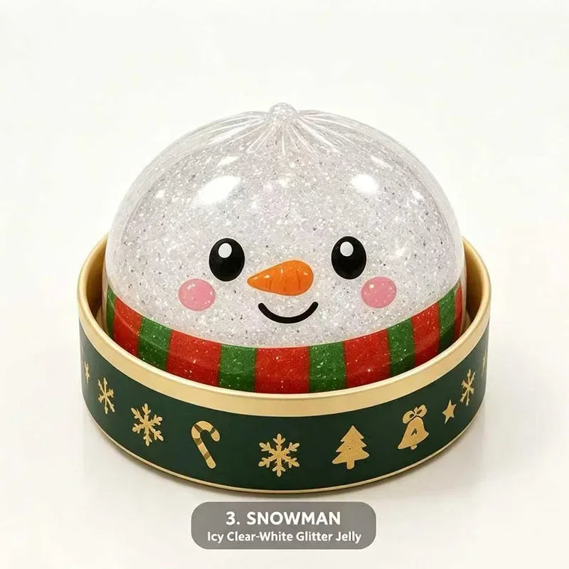 Christmas Dumpling Shape Squeeze Toy, Santa Elk Stress Relief Squishy, Holiday Party Favor Gift