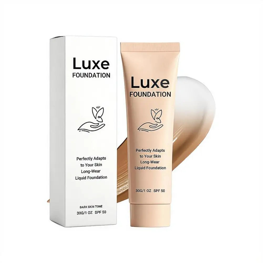 Color Changing Luxe Foundation SPF50 Sun Protection Skin Tone Matching Liquid Makeup Smooth Lightweight Long-Wear Face Cosmetic