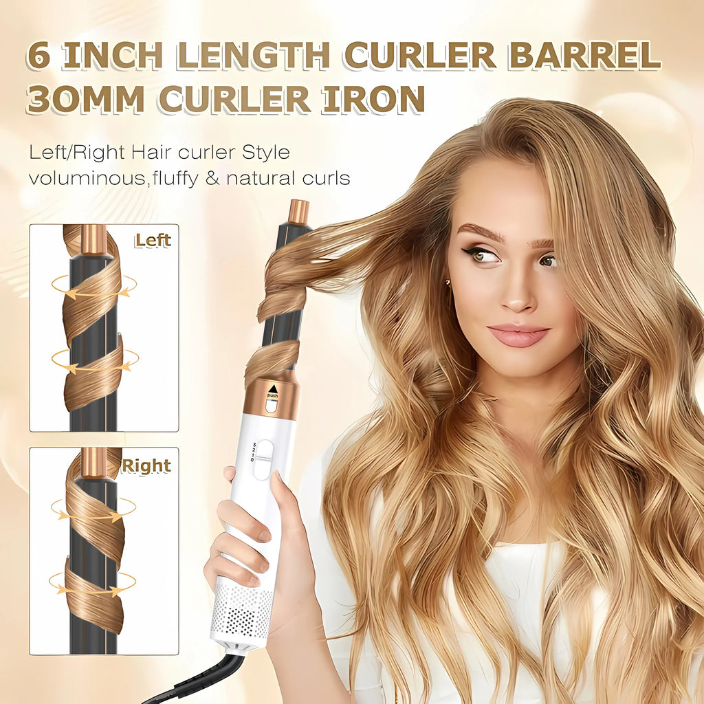 LUXLOCK 5-In-1 Hair Dryer Curling Iron Hot Air Comb Dyso Air Bag Hair Dryer Styling Tool Straightener Hairdressing Tool Gift