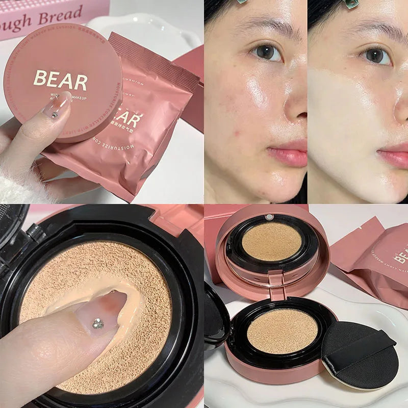 Moisturizing Concealer Air Cushion Compact Cream Skin Foundation Waterproof Brighten High Coverage Base Korean Makeup Cosmetics