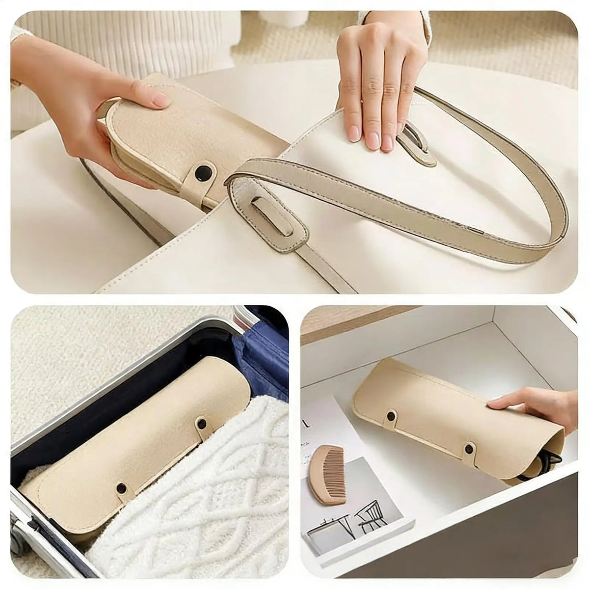 Heat Resistant Curling Iron Travel Bag for Straightener Curler Hair Styling Tools Storage Pouch Insulation Pad for Attachments