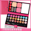 33 Colors Eye Shadow Powder Blush Lipstick Lasting Cosmetics Makeup Set with Mirror For Beginner Kids Travel Portable Palette