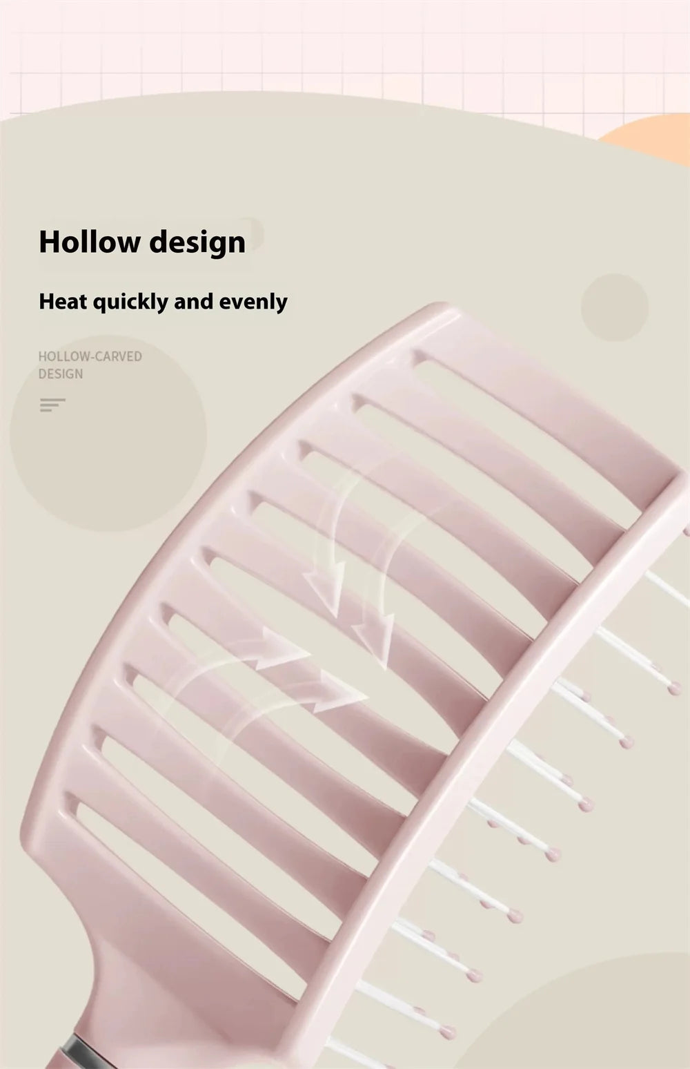 Air Bag Hair Brush,Massage Anti Static Hair Brush,Practical Care SPA Head Comb,Hair Care Tool for Curly Straight Coarse Hair