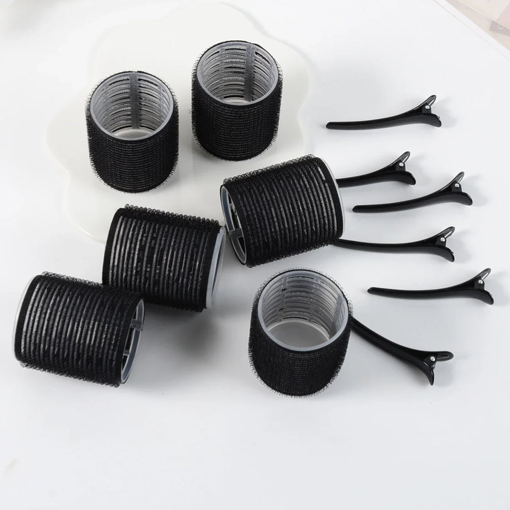 12Pcs/Set Air Bar Curling Iron Tube Self-Adhesive Magic Roll and Bangs Hair Clip Curling Styling Tool