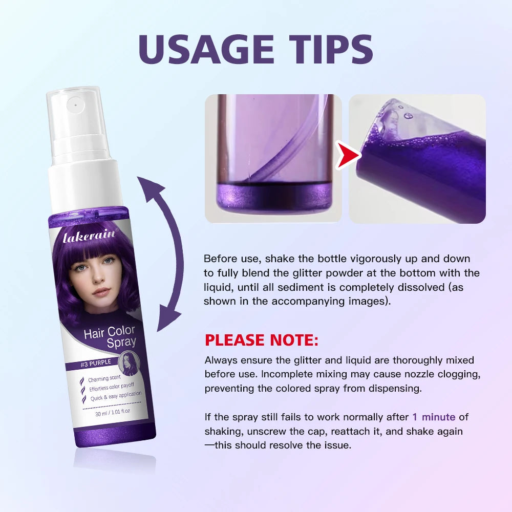 Temporary Hair Color Spray One-Time Hair Dyeing Instant Hair Salon Multi Color Hair Dye Makeup Chalk Washable DIY Party Styling