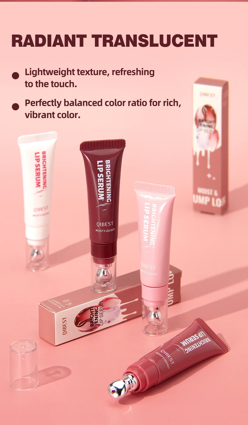 Mirror Lip Gloss, Lightweight Texture, Waterproof and Moisturizing, Long-Lasting Luster, Natural Makeup Effect