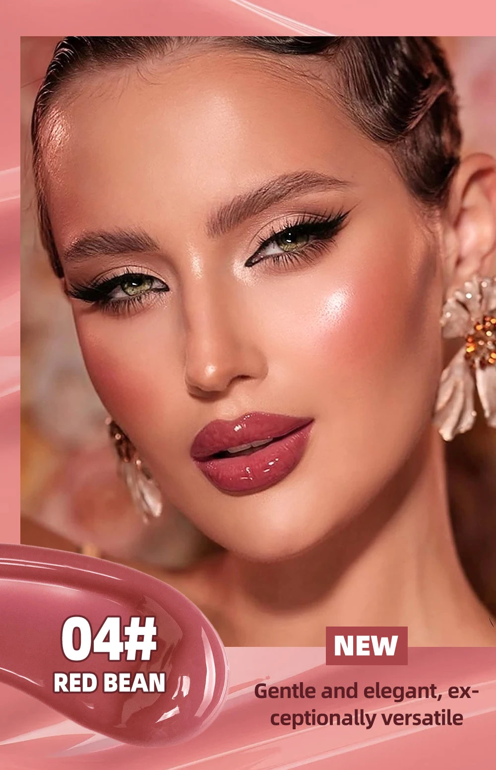 Mirror Lip Gloss, Lightweight Texture, Waterproof and Moisturizing, Long-Lasting Luster, Natural Makeup Effect