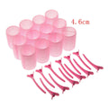 12Pcs/Set Air Bar Curling Iron Tube Self-Adhesive Magic Roll and Bangs Hair Clip Curling Styling Tool