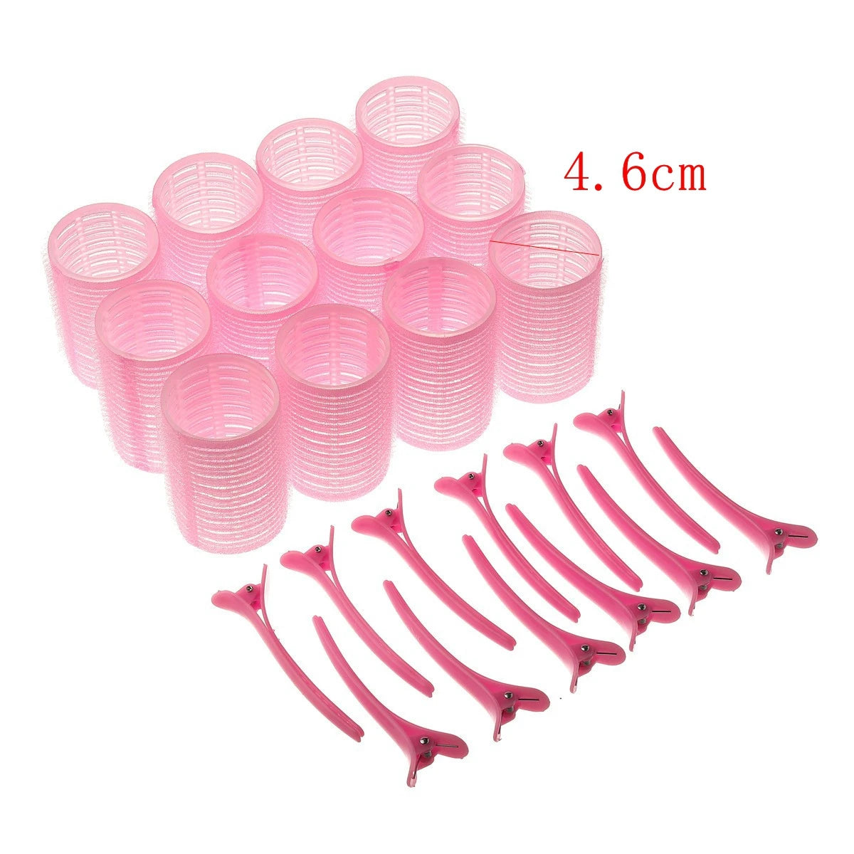 12Pcs/Set Air Bar Curling Iron Tube Self-Adhesive Magic Roll and Bangs Hair Clip Curling Styling Tool
