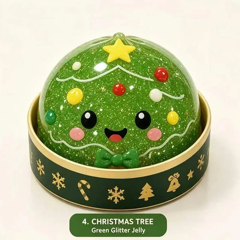 Christmas Dumpling Shape Squeeze Toy, Santa Elk Stress Relief Squishy, Holiday Party Favor Gift