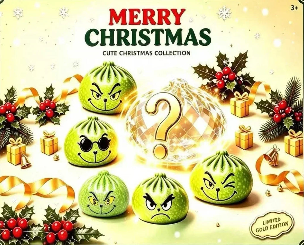 Glitter Green Dumpling With Steamer Squeeze  Buns Relieve Stress for Christmas Party Gift New Year Gift
