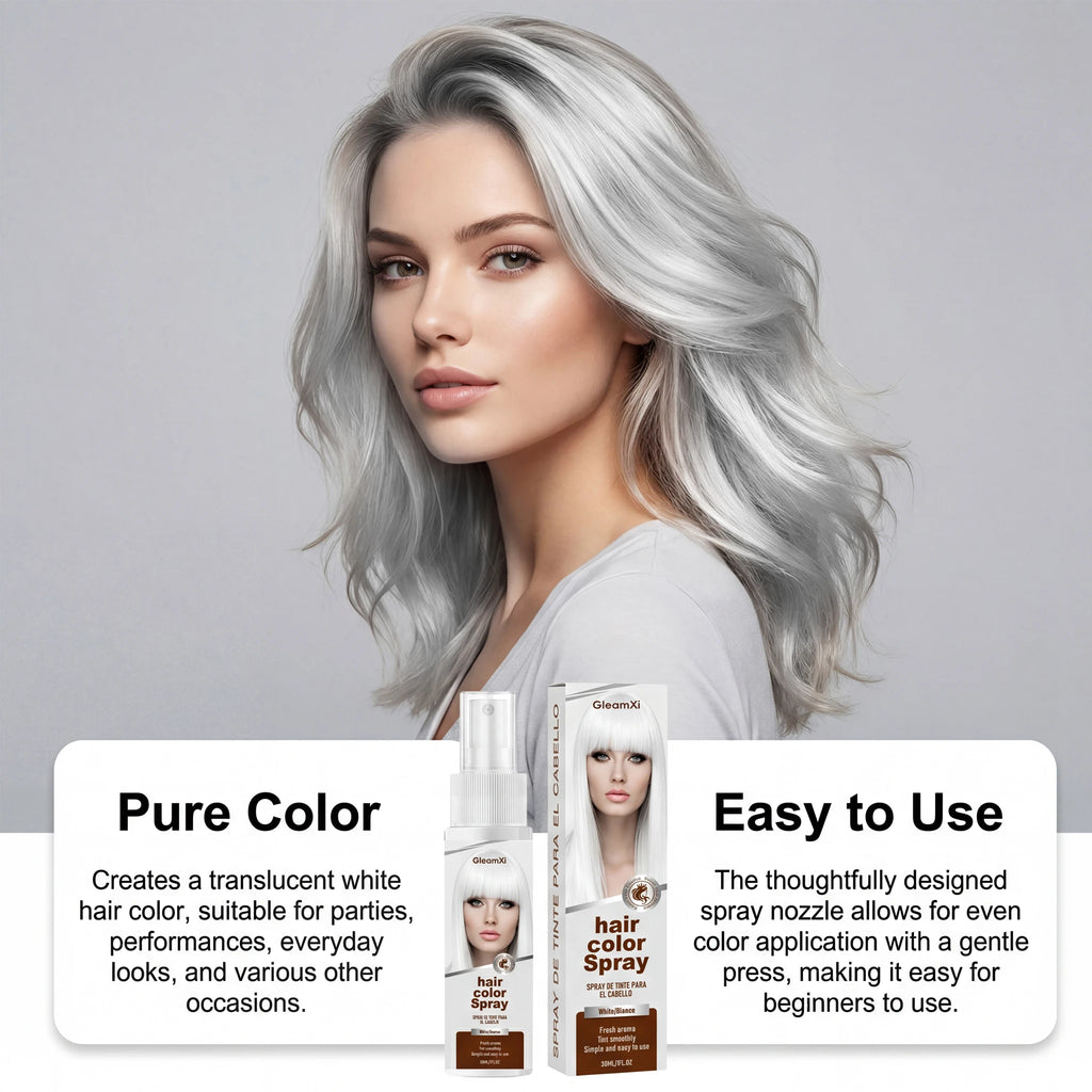 Temporary White / Green Hair Spray Fashion Bright Hair Styling Spray Light Non Stain Clothes Long Lasting Fresh Look Washable