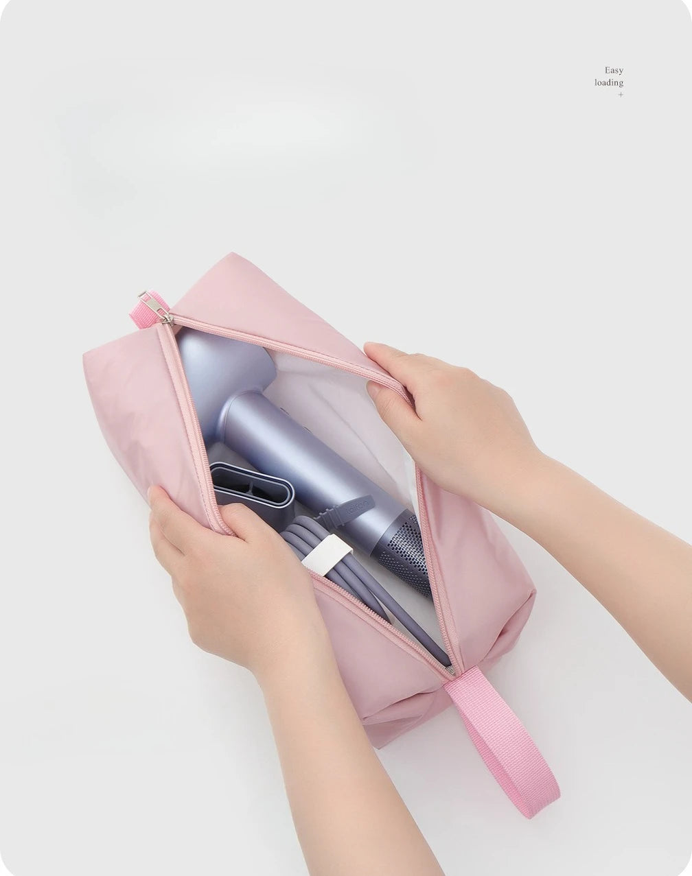 Portable Hair Dryer Straightener Storage Bag Heat Resistant Curling Iron Lightweight Travel Carrying Large Capacity Storage Bag
