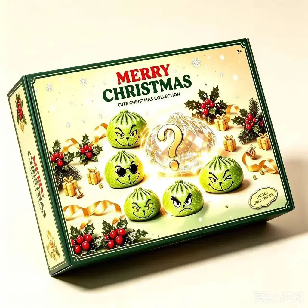 Glitter Green Dumpling With Steamer Squeeze  Buns Relieve Stress for Christmas Party Gift New Year Gift