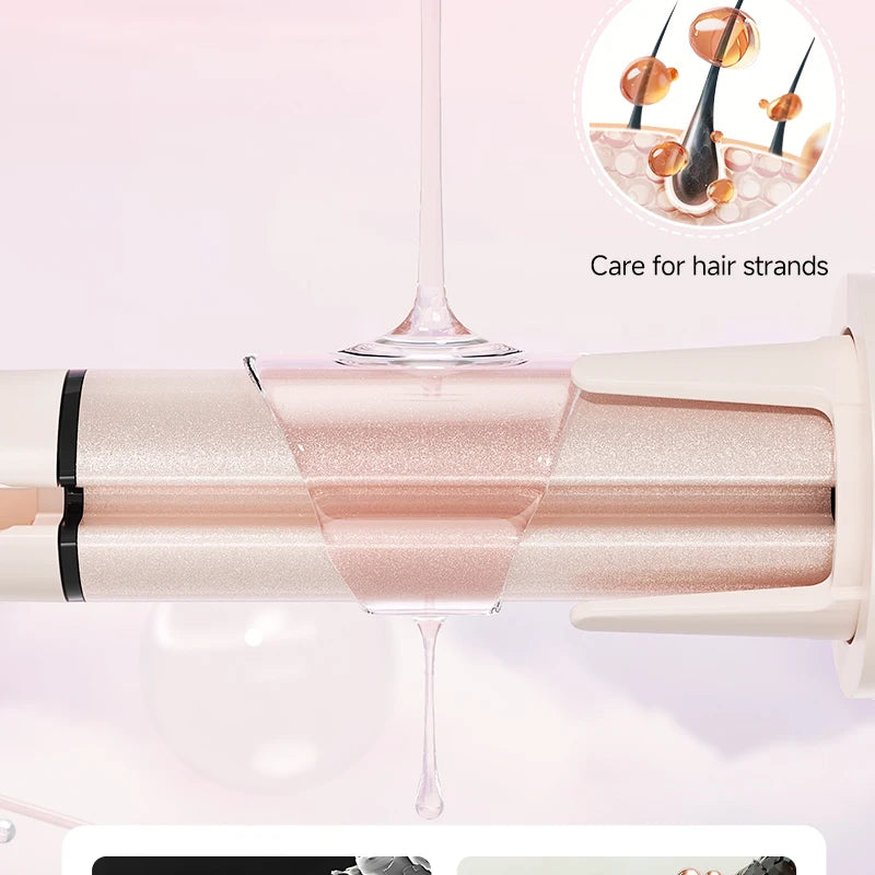 4IN1 Automatic Hair Curler Negative Ion Ceramic Curling Iron - 40mm Large Wave Perm for Woman, Lazy Person Electric Curling Wand