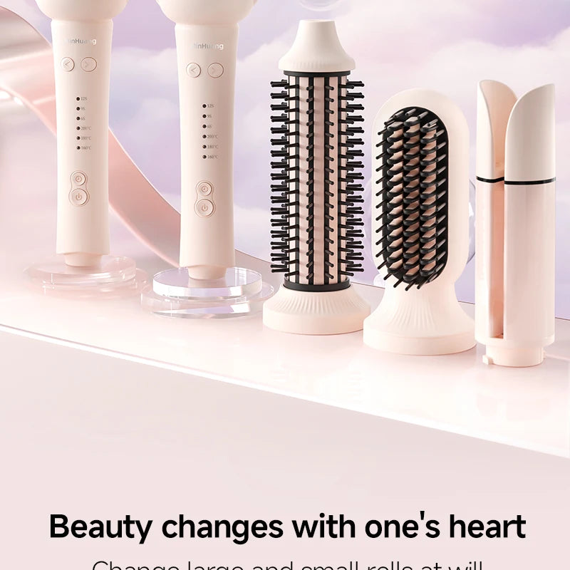 4IN1 Automatic Hair Curler Negative Ion Ceramic Curling Iron - 40mm Large Wave Perm for Woman, Lazy Person Electric Curling Wand