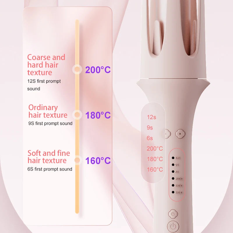 4IN1 Automatic Hair Curler Negative Ion Ceramic Curling Iron - 40mm Large Wave Perm for Woman, Lazy Person Electric Curling Wand