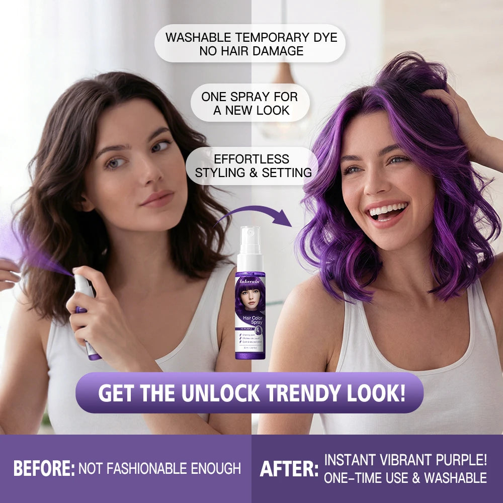 Temporary Hair Color Spray One-Time Hair Dyeing Instant Hair Salon Multi Color Hair Dye Makeup Chalk Washable DIY Party Styling