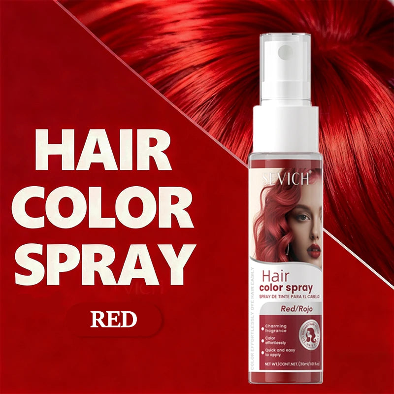 Hair Dye Spray 30ml Hair Color Spray Disposable Quick Dyeing Colorful Cosplay Hair Instant Styling Spray Washable Hair Color